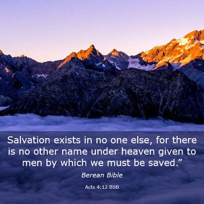 Picture 03 - Acts 4:12 BSB - Salvation exists in no one else, for there is no - Bible Verse Picture