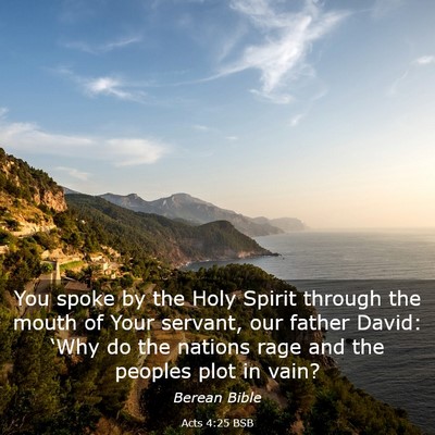 Picture 03 - Acts 4:25 BSB - You spoke by the Holy Spirit through the mouth of - Bible Verse Picture