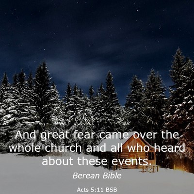 Picture 03 - Acts 5:11 BSB - And great fear came over the whole church and all - Bible Verse Picture