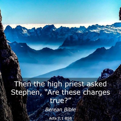 Picture 03 - Acts 7:1 BSB - Then the high priest asked Stephen, “Are these - Bible Verse Picture