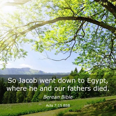 Picture 03 - Acts 7:15 BSB - So Jacob went down to Egypt, where he and our - Bible Verse Picture