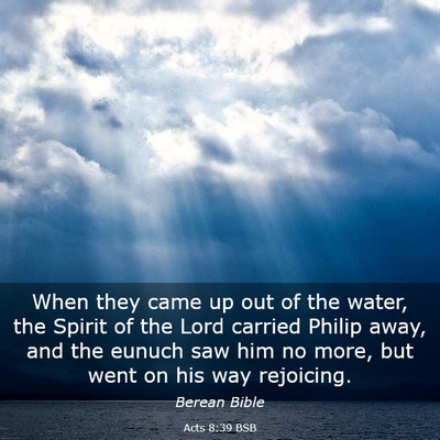 Picture 03 - Acts 8:39 BSB - When they came up out of the water, the Spirit of - Bible Verse Picture