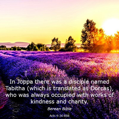 Picture 03 - Acts 9:36 BSB - In Joppa there was a disciple named Tabitha - Bible Verse Picture