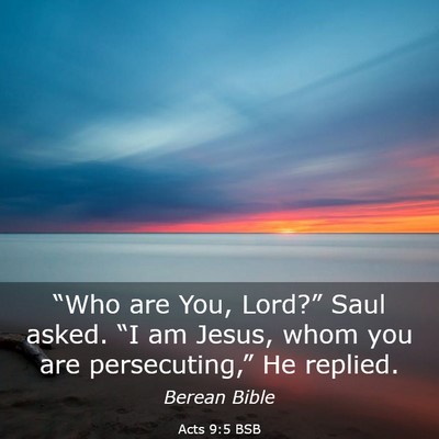 Picture 03 - Acts 9:5 BSB - “Who are You, Lord?” Saul asked. “I am - Bible Verse Picture