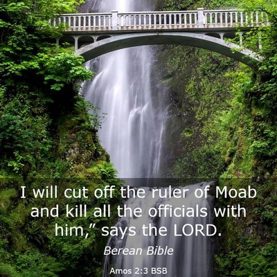 Picture 03 - Amos 2:3 BSB - I will cut off the ruler of Moab and kill all the - Bible Verse Picture