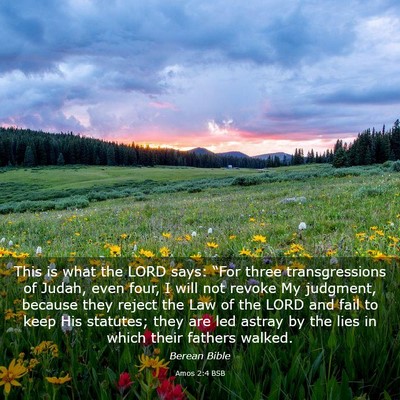 Picture 03 - Amos 2:4 BSB - This is what the LORD says: “For three - Bible Verse Picture