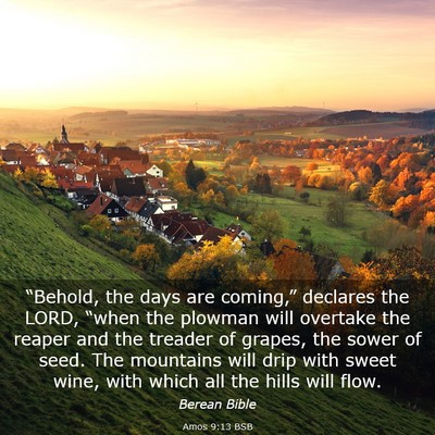 Picture 03 - Amos 9:13 BSB - “Behold, the days are coming,” declares the - Bible Verse Picture