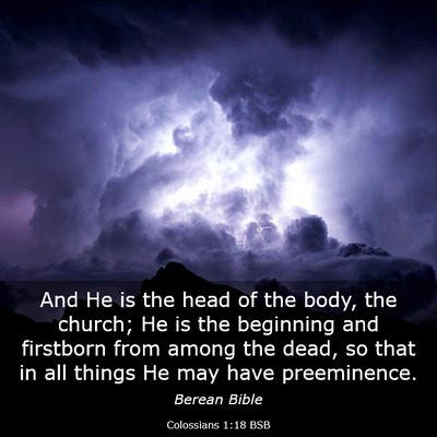 Picture 03 - Colossians 1:18 BSB - And He is the head of the body, the church; He is - Bible Verse Picture