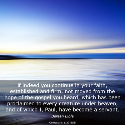 Picture 03 - Colossians 1:23 BSB - if indeed you continue in your faith, established - Bible Verse Picture
