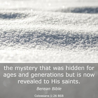 Picture 03 - Colossians 1:26 BSB - the mystery that was hidden for ages and - Bible Verse Picture