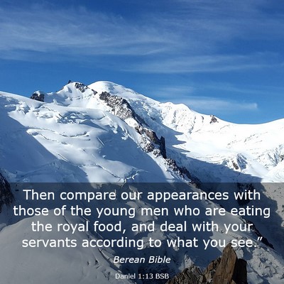Picture 03 - Daniel 1:13 BSB - Then compare our appearances with those of the - Bible Verse Picture