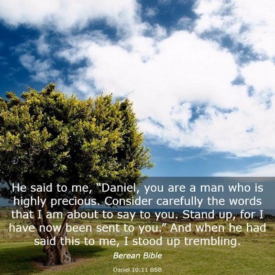 Picture 03 - Daniel 10:11 BSB - He said to me, “Daniel, you are a man who is - Bible Verse Picture