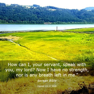 Picture 03 - Daniel 10:17 BSB - How can I, your servant, speak with you, my lord? - Bible Verse Picture