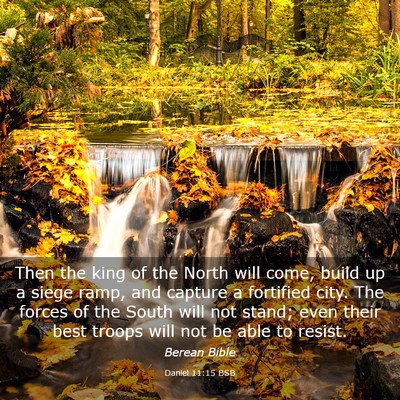 Picture 03 - Daniel 11:15 BSB - Then the king of the North will come, build up a - Bible Verse Picture