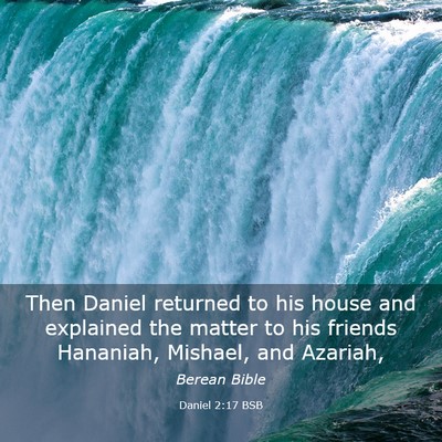 Picture 03 - Daniel 2:17 BSB - Then Daniel returned to his house and explained - Bible Verse Picture
