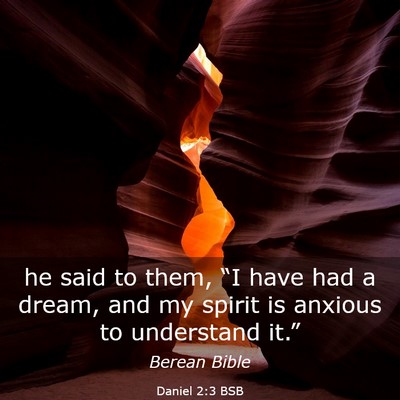 Picture 03 - Daniel 2:3 BSB - he said to them, “I have had a dream, and my - Bible Verse Picture