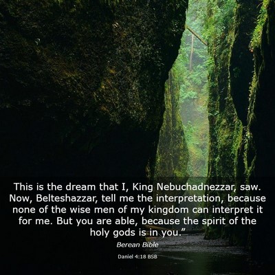 Picture 03 - Daniel 4:18 BSB - This is the dream that I, King Nebuchadnezzar, - Bible Verse Picture