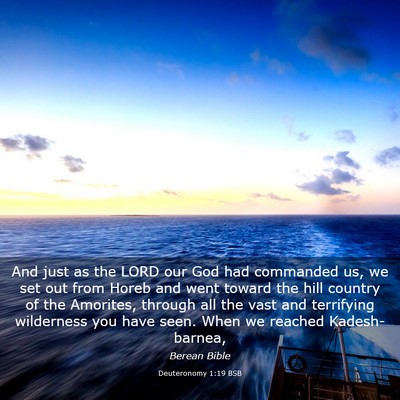 Picture 03 - Deuteronomy 1:19 BSB - And just as the LORD our God had commanded us, we - Bible Verse Picture