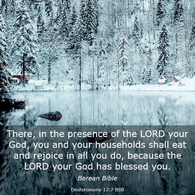 Picture 03 - Deuteronomy 12:7 BSB - There, in the presence of the LORD your God, you - Bible Verse Picture
