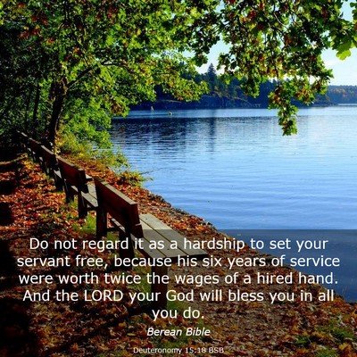 Picture 03 - Deuteronomy 15:18 BSB - Do not regard it as a hardship to set your - Bible Verse Picture