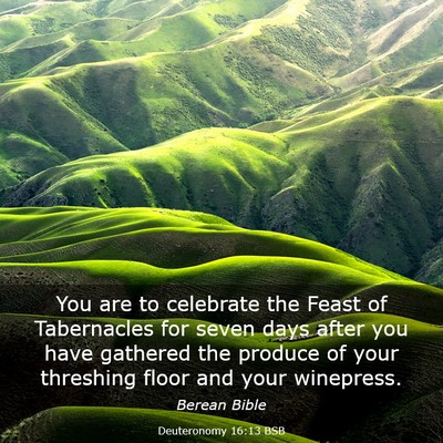 Picture 03 - Deuteronomy 16:13 BSB - You are to celebrate the Feast of Tabernacles for - Bible Verse Picture