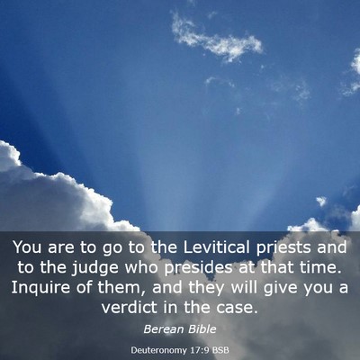 Picture 03 - Deuteronomy 17:9 BSB - You are to go to the Levitical priests and to the - Bible Verse Picture