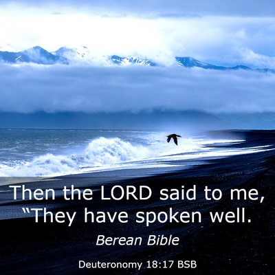 Picture 03 - Deuteronomy 18:17 BSB - Then the LORD said to me, “They have spoken - Bible Verse Picture