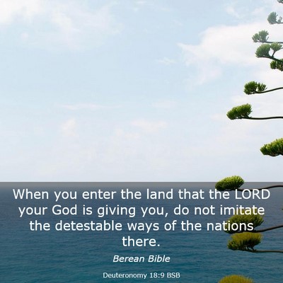 Picture 03 - Deuteronomy 18:9 BSB - When you enter the land that the LORD your God is - Bible Verse Picture