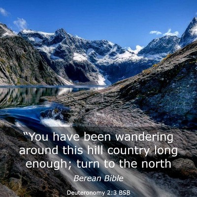 Picture 03 - Deuteronomy 2:3 BSB - “You have been wandering around this hill - Bible Verse Picture