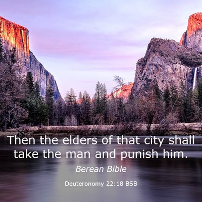 Picture 03 - Deuteronomy 22:18 BSB - Then the elders of that city shall take the man - Bible Verse Picture