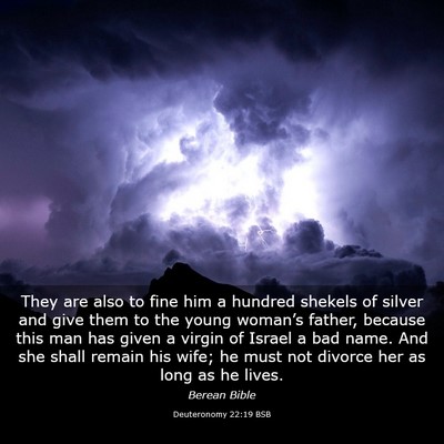 Picture 03 - Deuteronomy 22:19 BSB - They are also to fine him a hundred shekels of - Bible Verse Picture