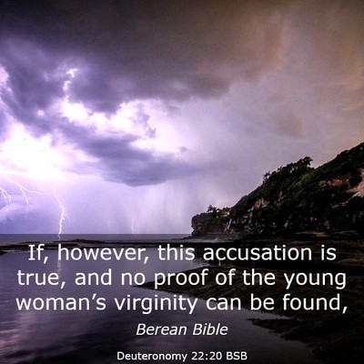 Picture 03 - Deuteronomy 22:20 BSB - If, however, this accusation is true, and no - Bible Verse Picture