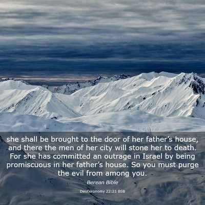 Picture 03 - Deuteronomy 22:21 BSB - she shall be brought to the door of her - Bible Verse Picture