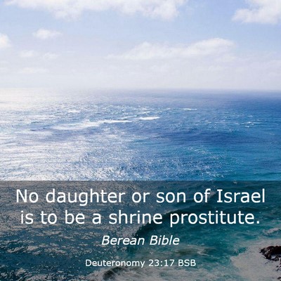 Picture 03 - Deuteronomy 23:17 BSB - No daughter or son of Israel is to be a shrine - Bible Verse Picture