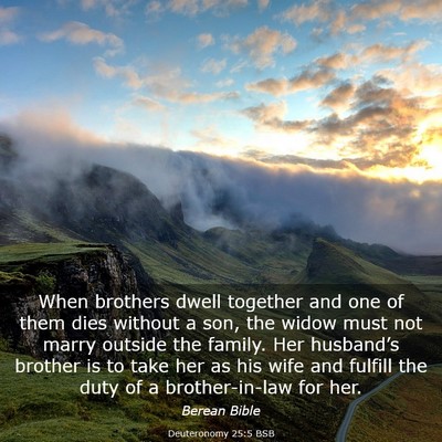Picture 03 - Deuteronomy 25:5 BSB - When brothers dwell together and one of them dies - Bible Verse Picture