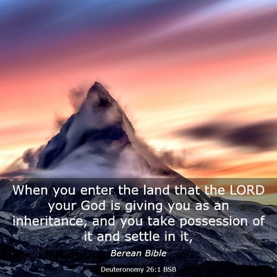 Picture 03 - Deuteronomy 26:1 BSB - When you enter the land that the LORD your God is - Bible Verse Picture