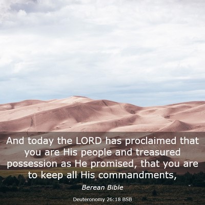 Picture 03 - Deuteronomy 26:18 BSB - And today the LORD has proclaimed that you are - Bible Verse Picture
