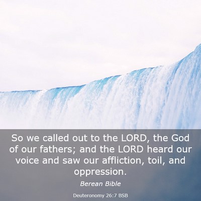 Picture 03 - Deuteronomy 26:7 BSB - So we called out to the LORD, the God of our - Bible Verse Picture