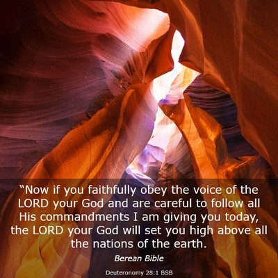 Picture 03 - Deuteronomy 28:1 BSB - “Now if you faithfully obey the voice of the - Bible Verse Picture