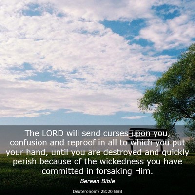 Picture 03 - Deuteronomy 28:20 BSB - The LORD will send curses upon you, confusion and - Bible Verse Picture
