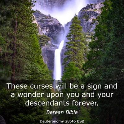Picture 03 - Deuteronomy 28:46 BSB - These curses will be a sign and a wonder upon you - Bible Verse Picture