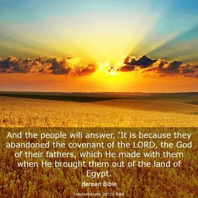Picture 03 - Deuteronomy 29:25 BSB - And the people will answer, ‘It is because they - Bible Verse Picture