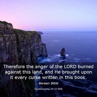Picture 03 - Deuteronomy 29:27 BSB - Therefore the anger of the LORD burned against - Bible Verse Picture