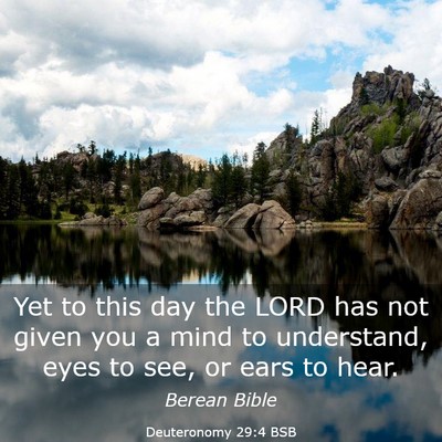 Picture 03 - Deuteronomy 29:4 BSB - Yet to this day the LORD has not given you a mind - Bible Verse Picture