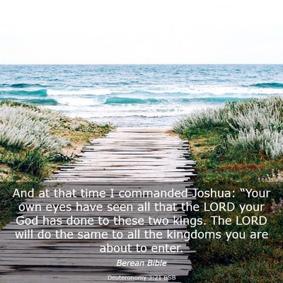 Picture 03 - Deuteronomy 3:21 BSB - And at that time I commanded Joshua: “Your own - Bible Verse Picture