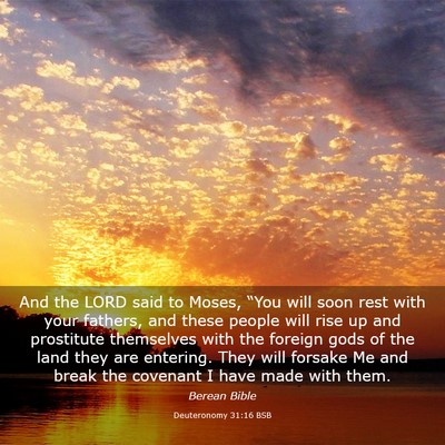 Picture 03 - Deuteronomy 31:16 BSB - And the LORD said to Moses, “You will soon rest - Bible Verse Picture