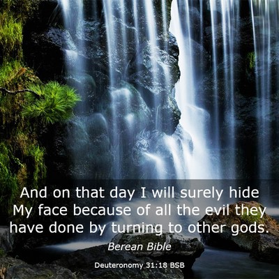 Picture 03 - Deuteronomy 31:18 BSB - And on that day I will surely hide My face - Bible Verse Picture