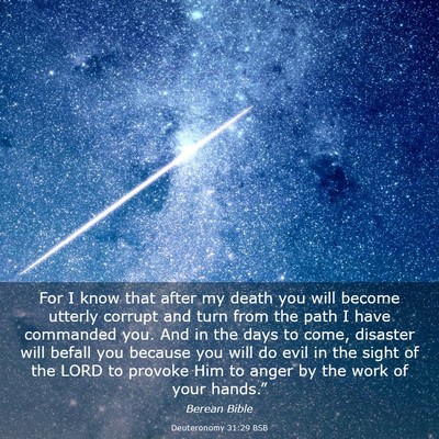 Picture 03 - Deuteronomy 31:29 BSB - For I know that after my death you will become - Bible Verse Picture
