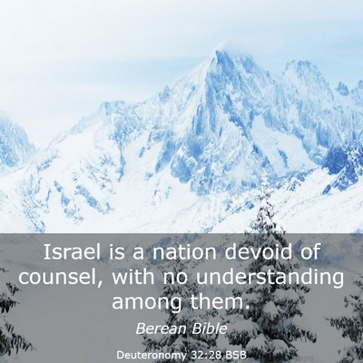 Picture 03 - Deuteronomy 32:28 BSB - Israel is a nation devoid of counsel, with no - Bible Verse Picture