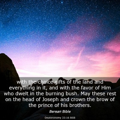 Picture 03 - Deuteronomy 33:16 BSB - with the choice gifts of the land and everything - Bible Verse Picture